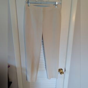 St. John Size 4 Cream Color Pants Lined Euc Hanger Indent Trouser